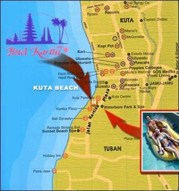 Hotel Karthi Kuta Кута Экстерьер фото